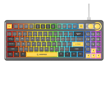 Klawiatura RAMPAGE CYCLONE KNOB RGB 90%